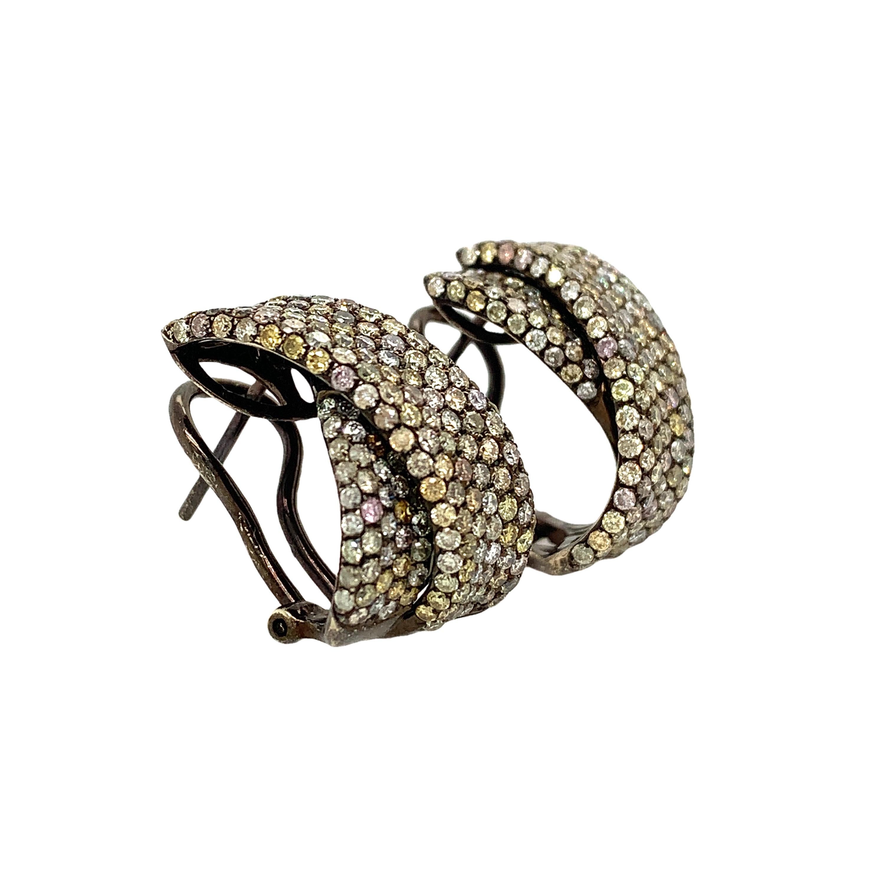 Women's Ruchi New York Fancy Diamond Earrings For Sale