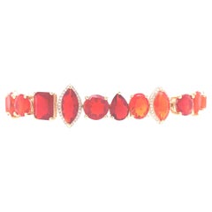 Ruchi New York Fire Opal and Diamond Bracelet