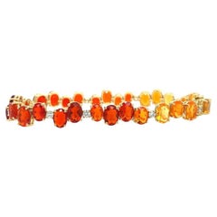 Ruchi New York Fire Opal and Diamond Statement Bracelet