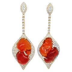 Ruchi New York Fire Opal Diamond Earrings