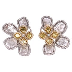 Ruchi New York Flower Slice Diamond Earrings