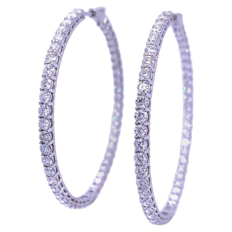 Ruchi New York In and Out Diamond Hoop Earrings