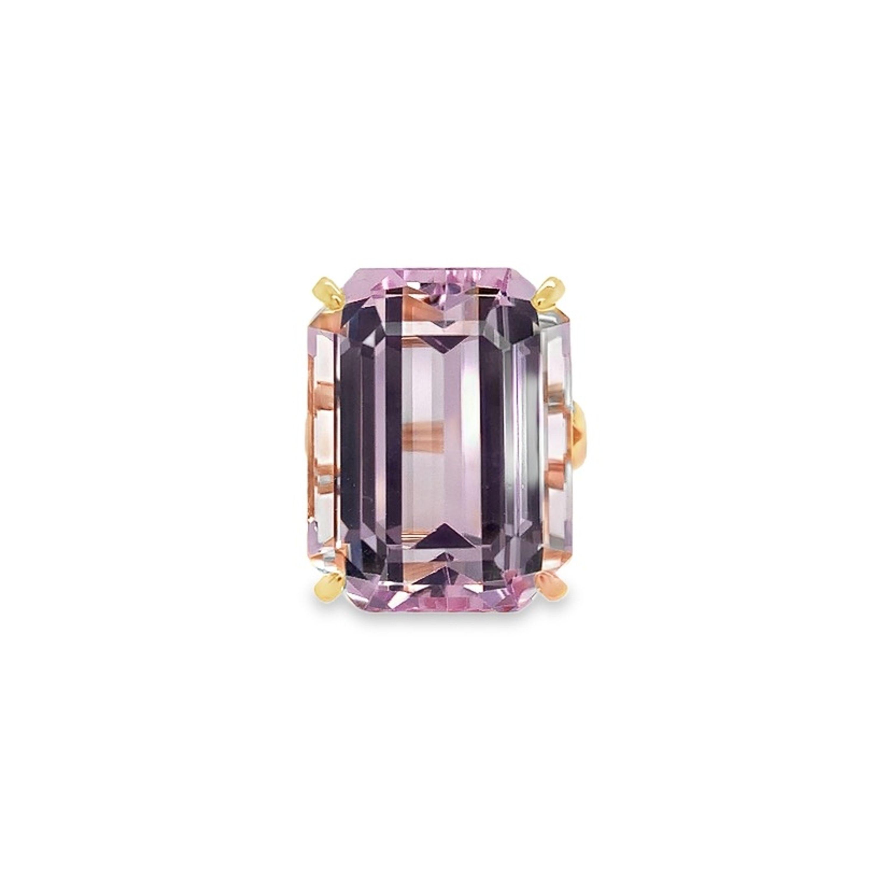 Contemporary Ruchi New York Kunzite and Diamond Ring For Sale