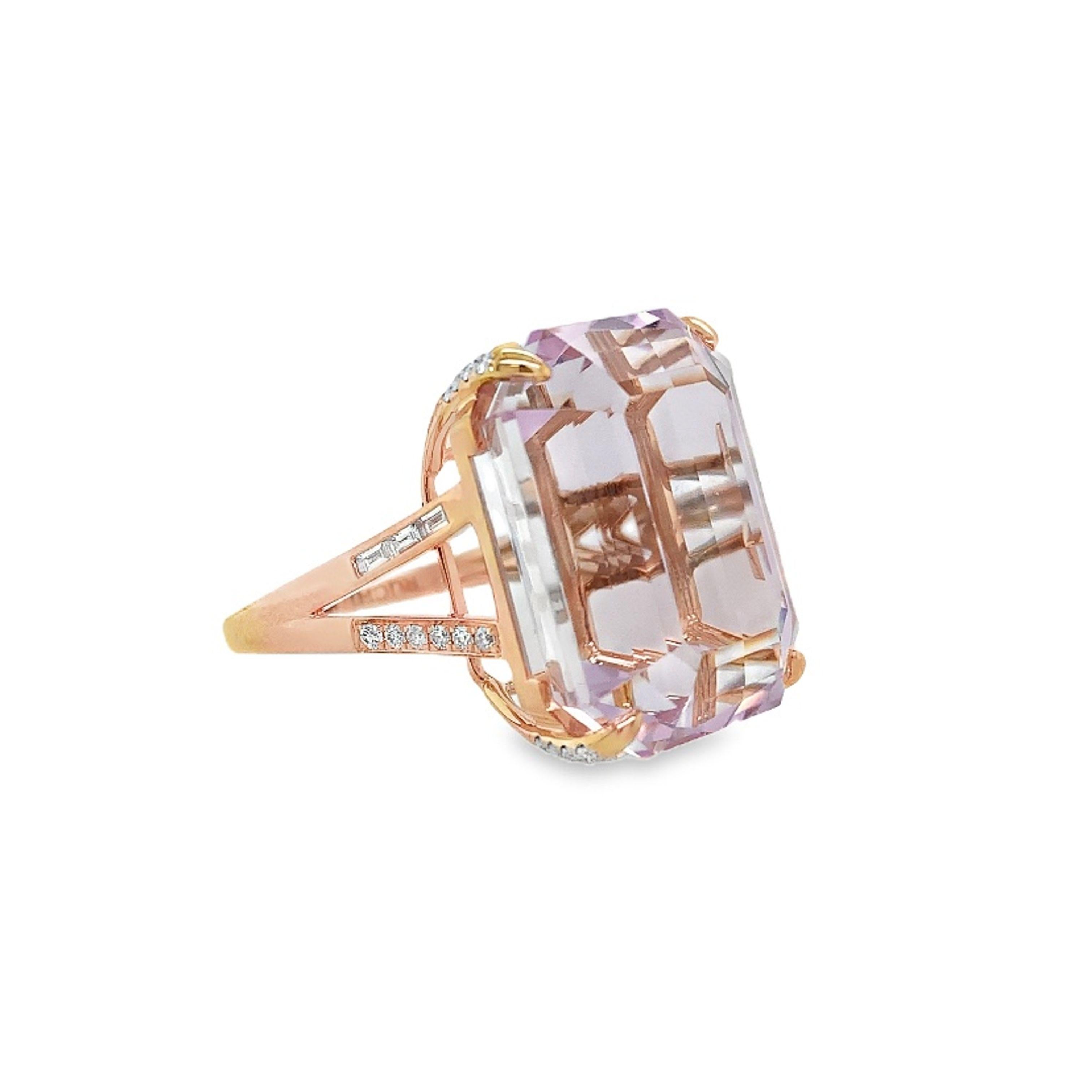 Women's Ruchi New York Kunzite and Diamond Ring For Sale