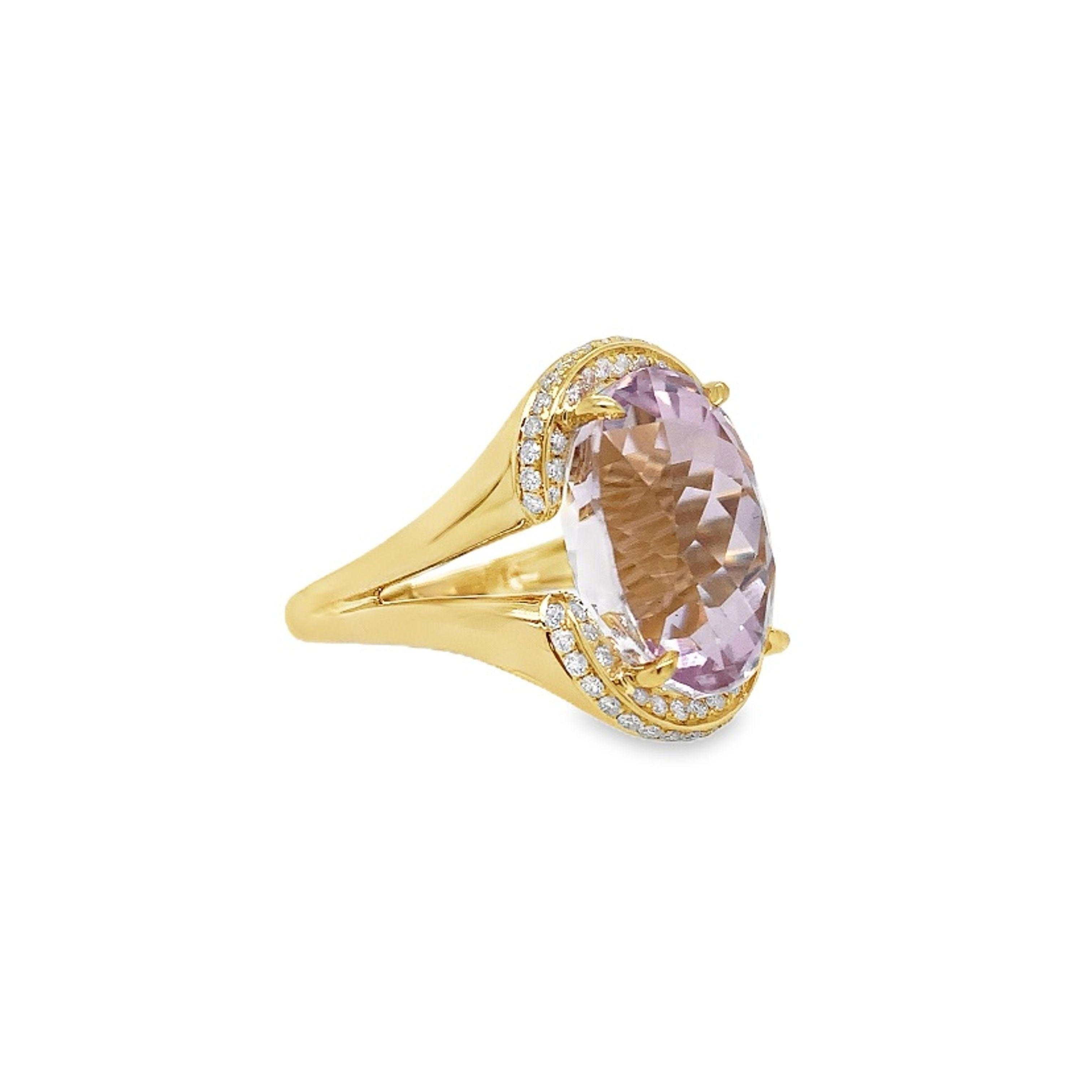 Ruchi New York Kunzit und Diamantring Damen im Angebot