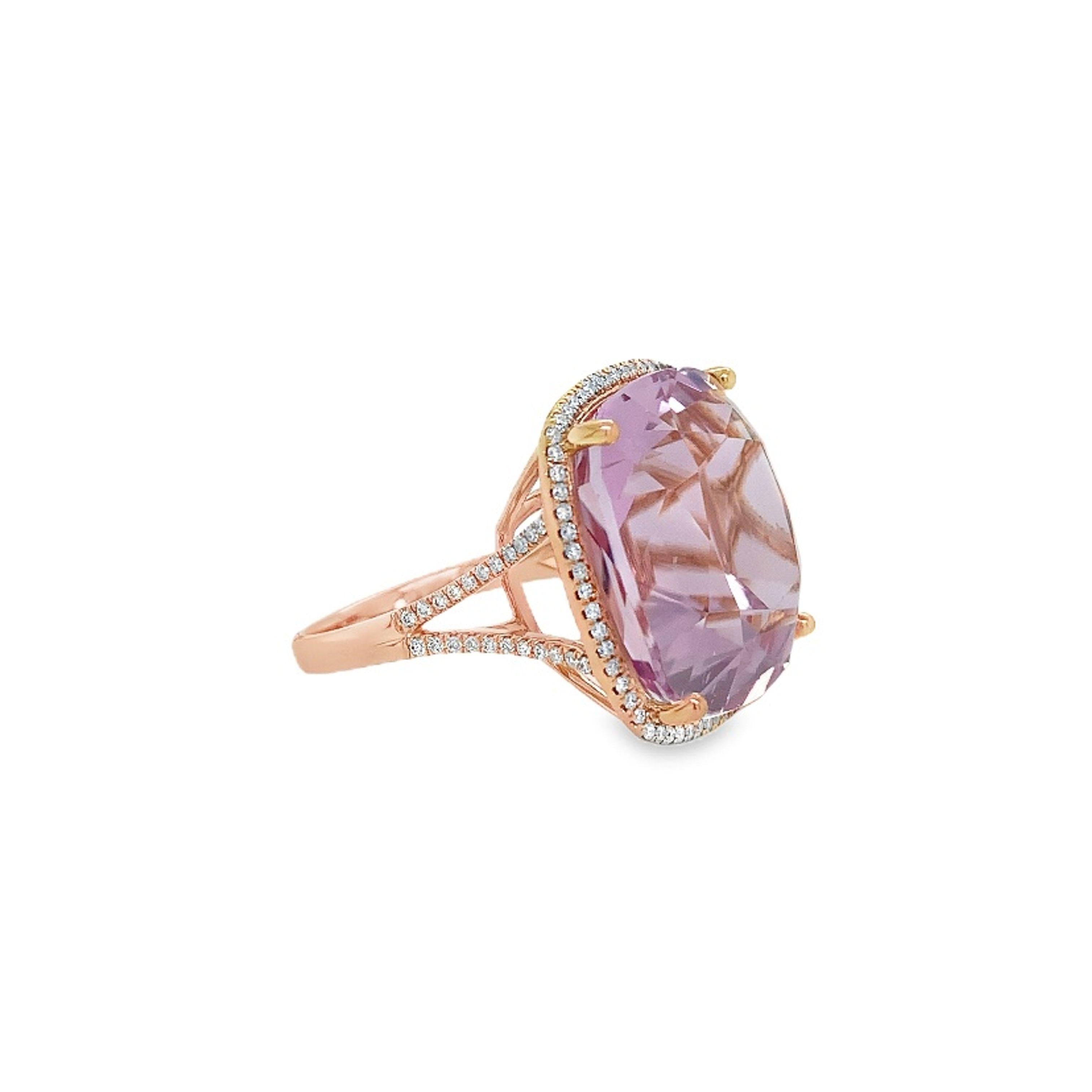 Women's Ruchi New York Kunzite and Diamond Ring For Sale