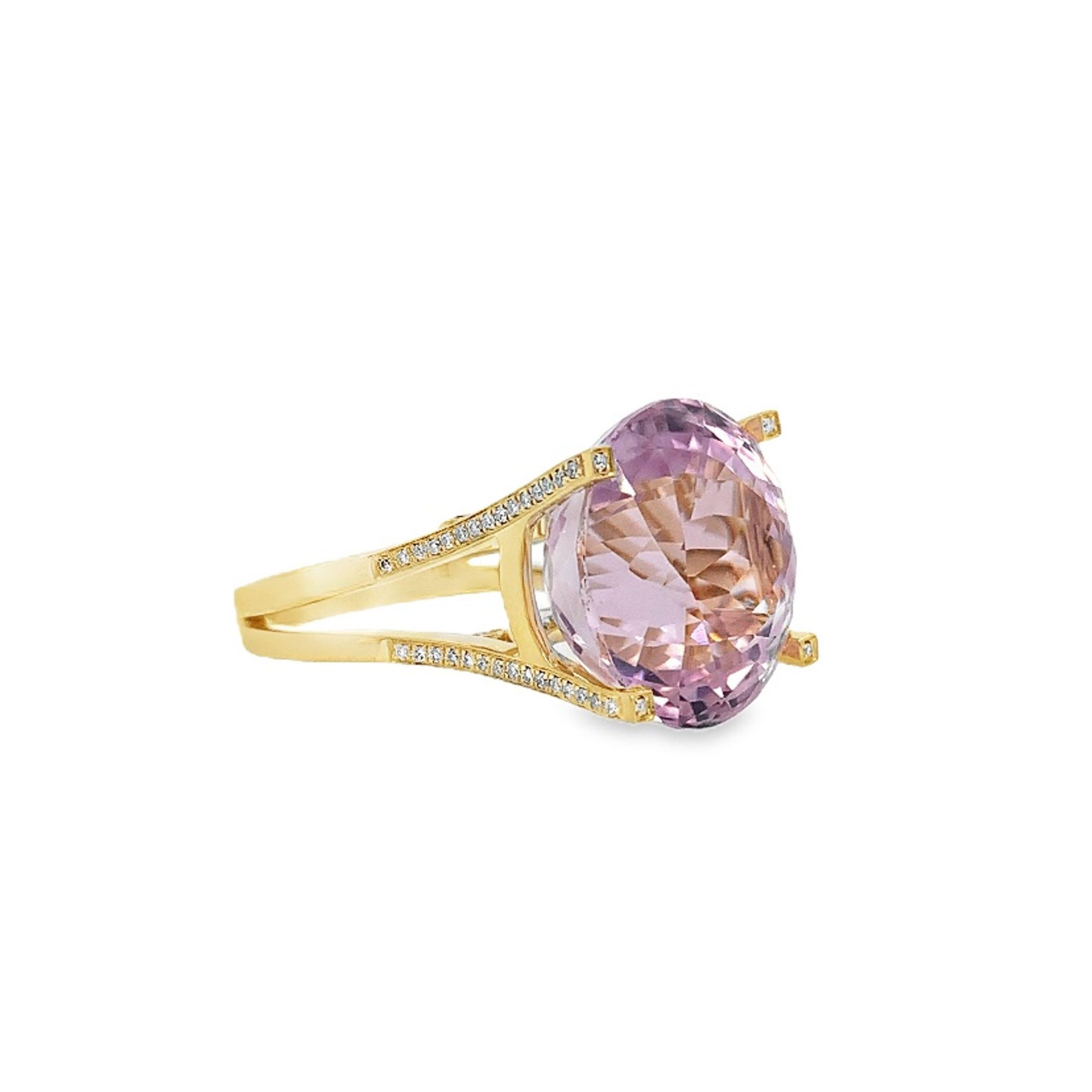 Women's Ruchi New York Kunzite and Diamond Ring For Sale