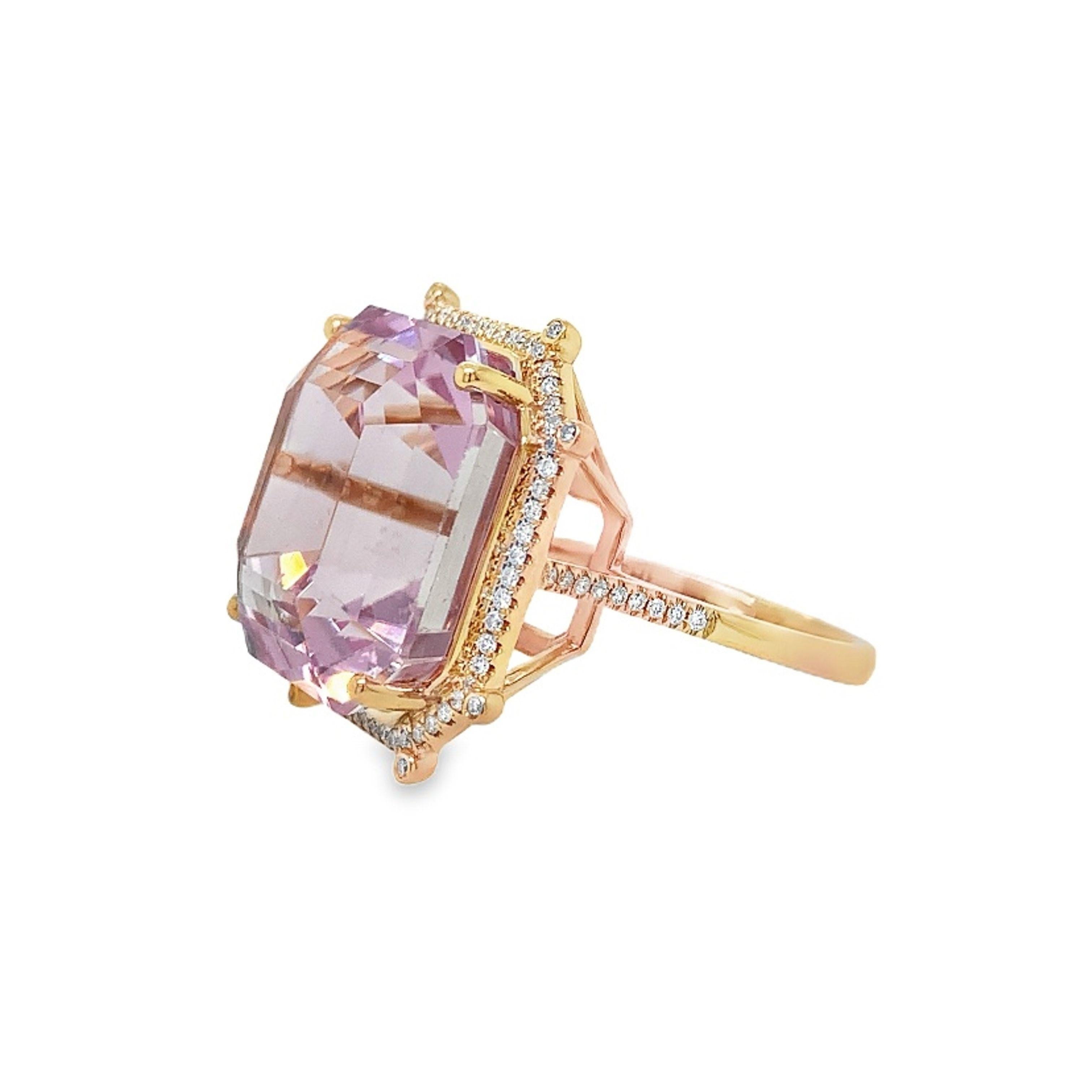 Ruchi New York Kunzite and Diamond Ring For Sale 1