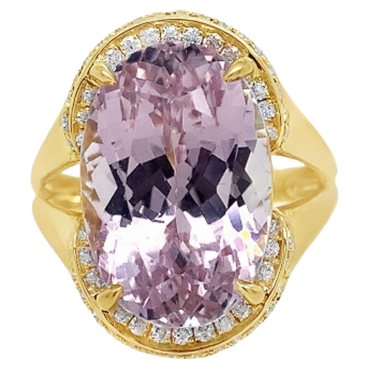 Ruchi New York Kunzite and Diamond Ring