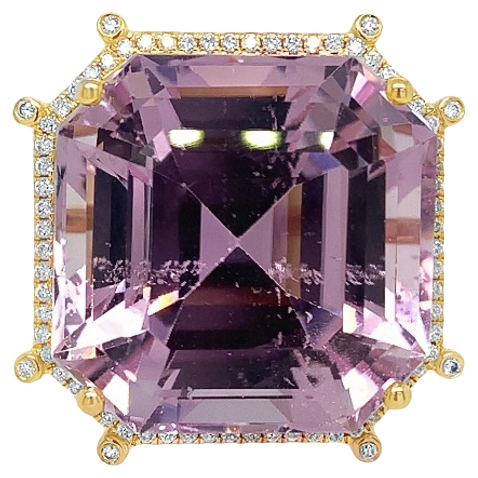 Ruchi New York Kunzite and Diamond Ring