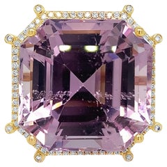 Ruchi New York Kunzite and Diamond Ring