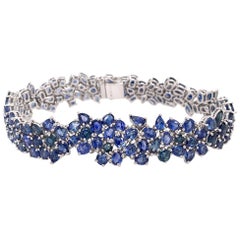 Ruchi New York Mismatched Blue Sapphire Gradient Bracelet