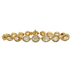 RUCHI Bracelet en or jaune avec diamants de formes mixtes
