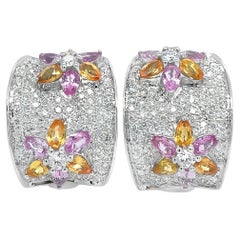 Ruchi New York Mulit Sapphire and Diamond Earrings