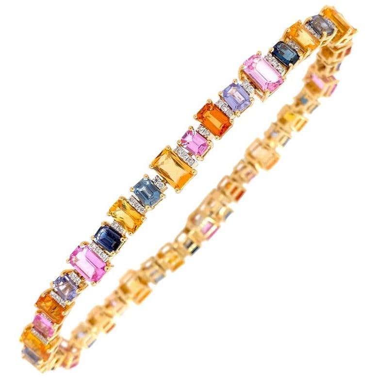 Ruchi New York Multi-Color Sapphire Bracelet at 1stDibs | multicolor ...