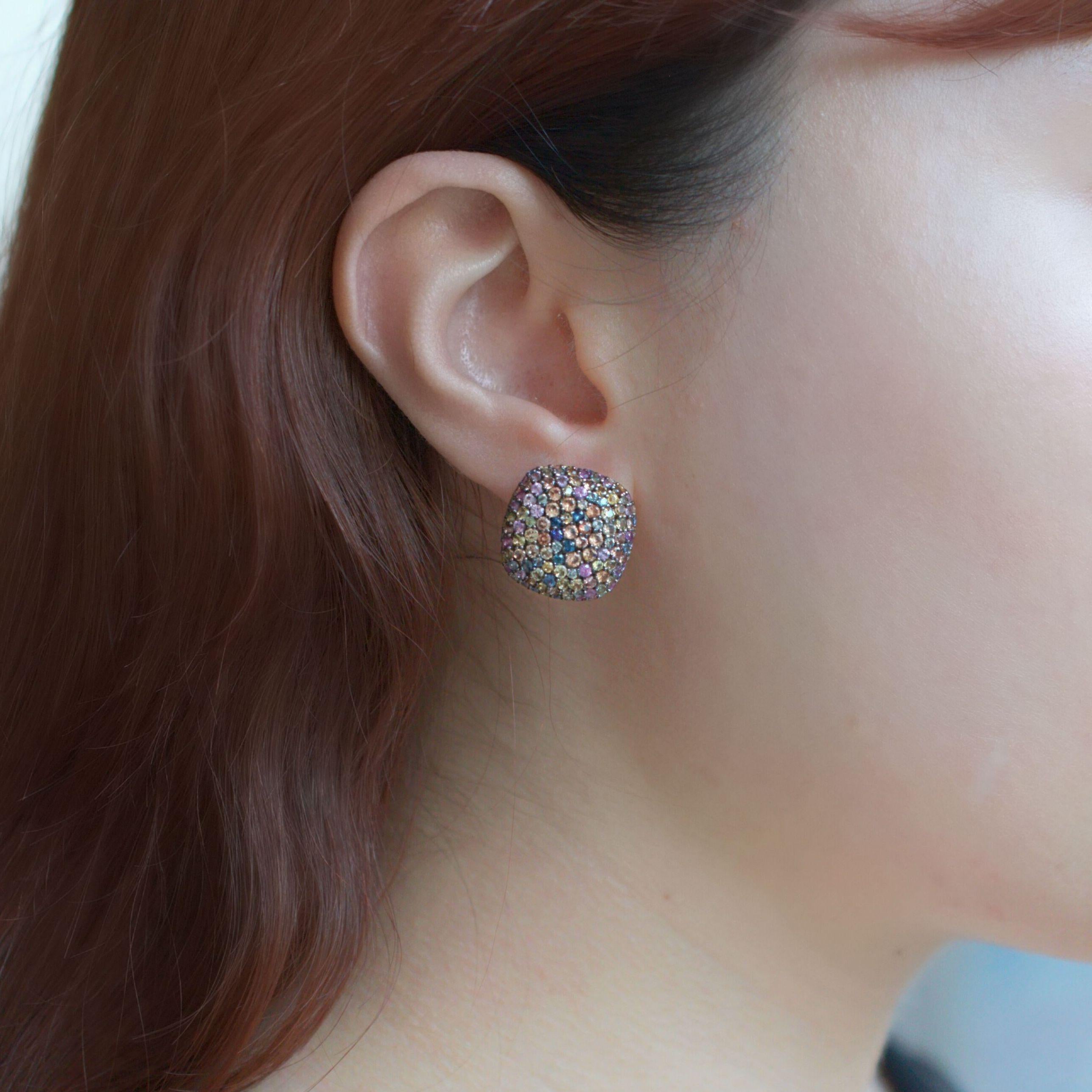 multi sapphire earrings