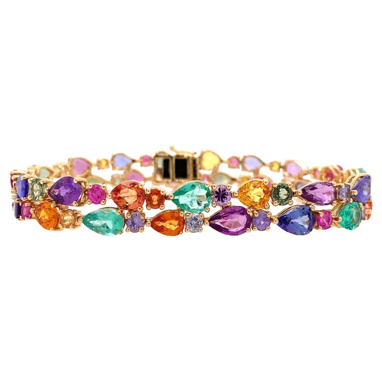 Ruchi New York Multi-gemstone Bracelet For Sale at 1stDibs | colorful  gemstone bracelet, multi gemstone bangle, multicolored gemstone bracelet