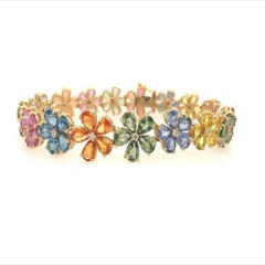 Bracelet Ruchi New York en saphirs multicolores et diamants
