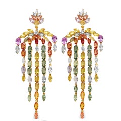 Boucles d'oreilles saphir et diamant de Ruchi New York