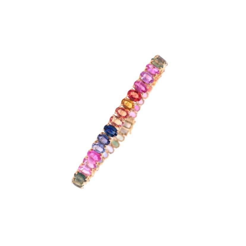 Oval Cut Ruchi New York Multi Sapphire Bracelet