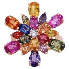 Ruchi New York Multi Sapphire Diamond Ring