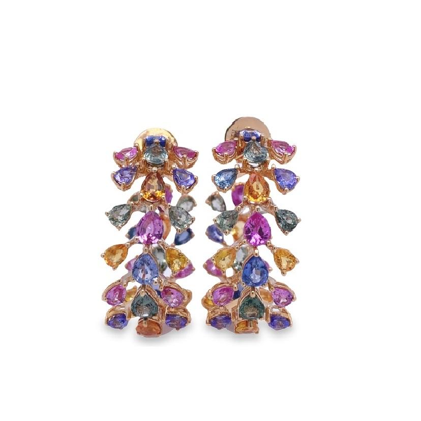 Contemporary Ruchi New York Multi Sapphire Earrings