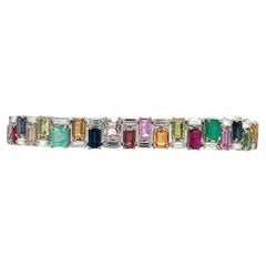 Ruchi New York Multi Sapphire, Emerald and Diamond Bracelet