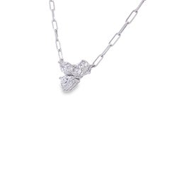 RUCHI Mixed-Shape Diamond White Gold Pendant Chain Necklace