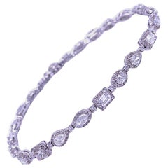 Bracciale tennis con diamanti a forma multipla di Ruchi New York