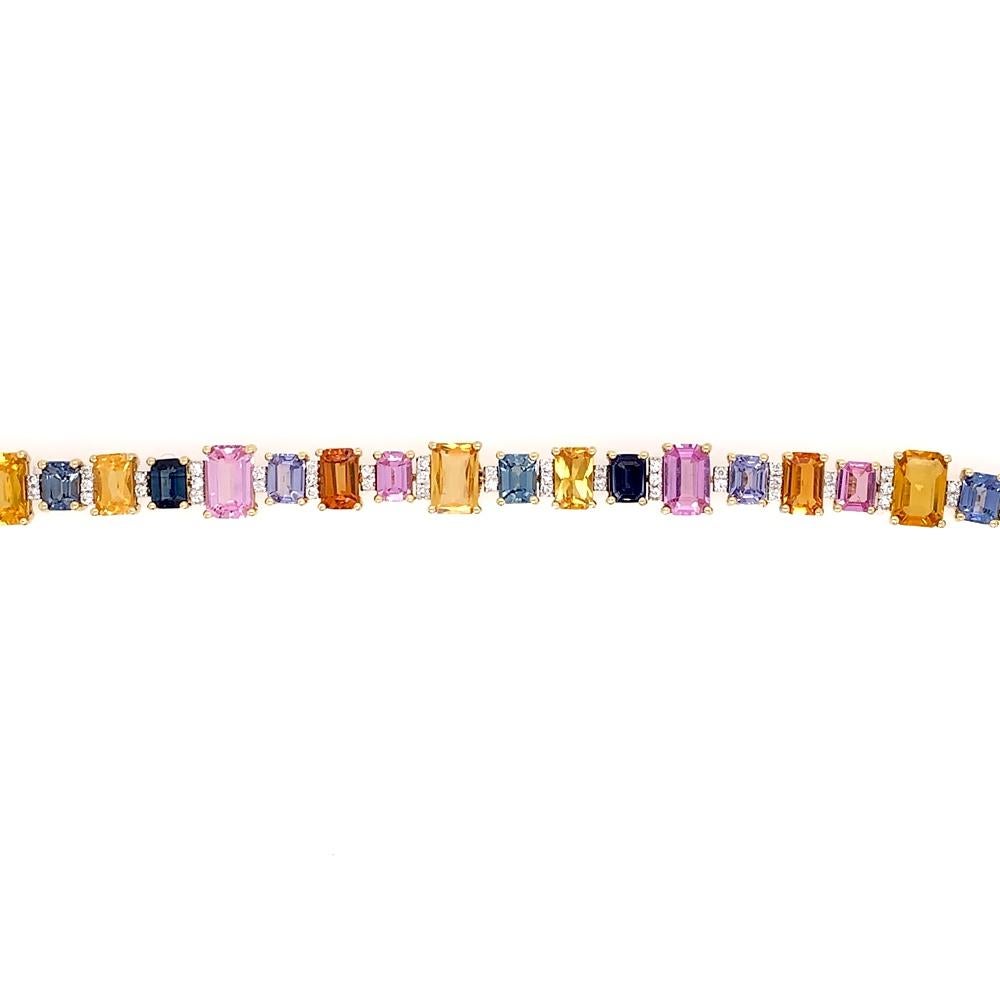 multi color sapphire bracelet