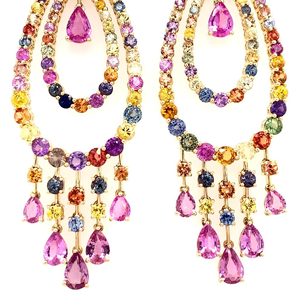 cz chandelier earrings