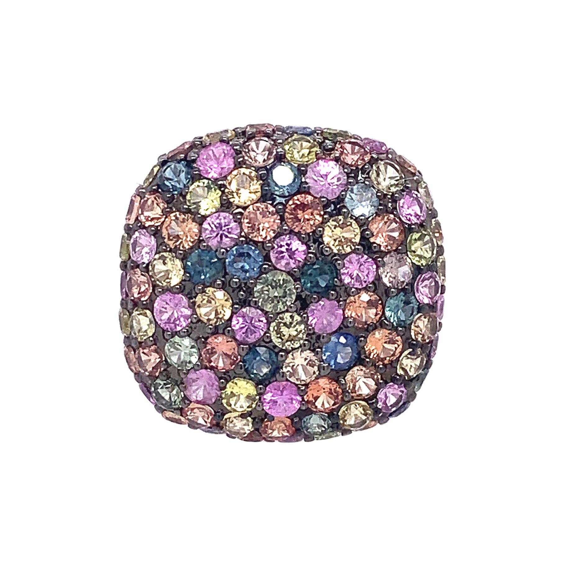 Ruchi New York Multicolor Sapphire Dome Ring