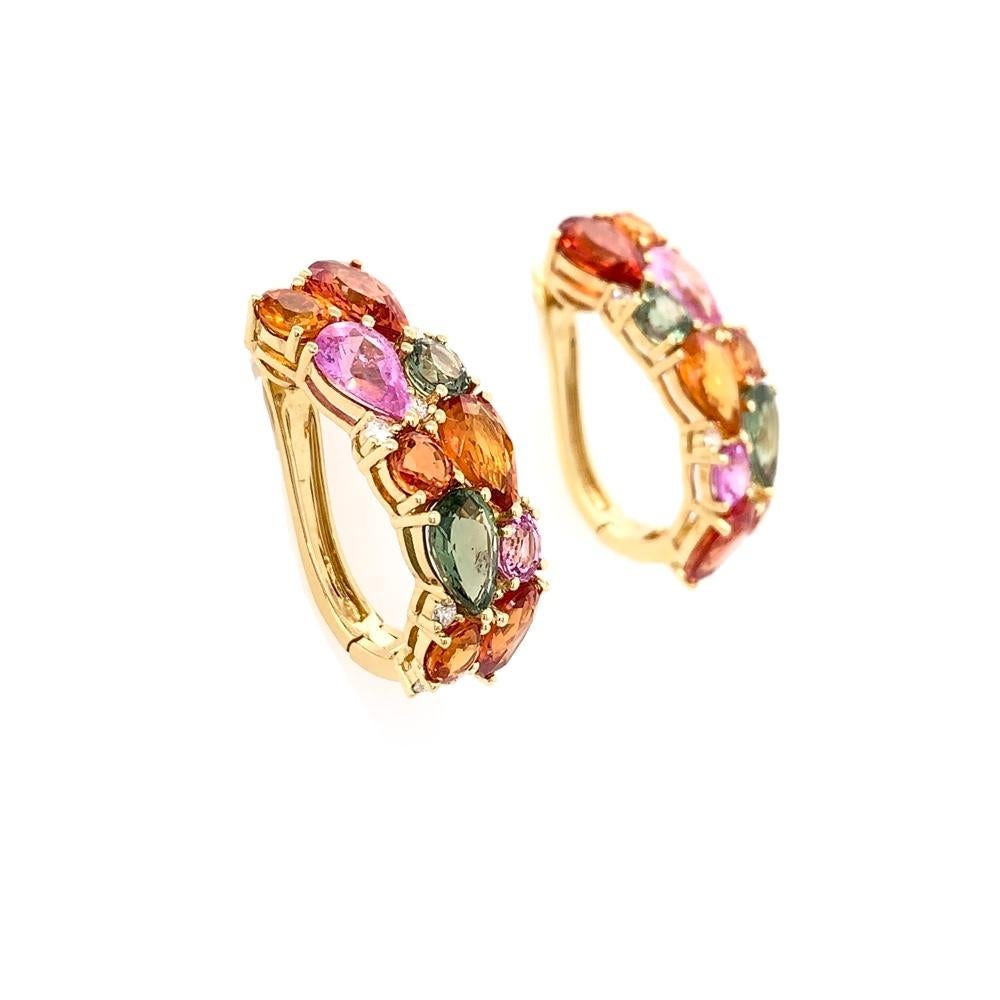 Contemporary Ruchi New York Multi-Color Sapphire Earrings