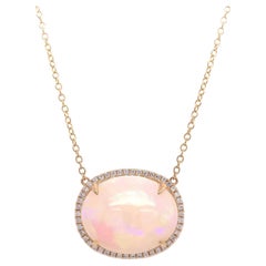 Ruchi New York Opal and Diamond Pendant Necklace