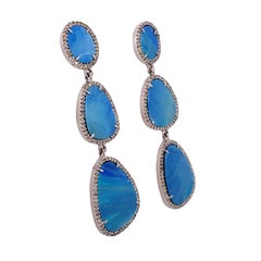 Ruchi New York Opal & Diamond Earrings