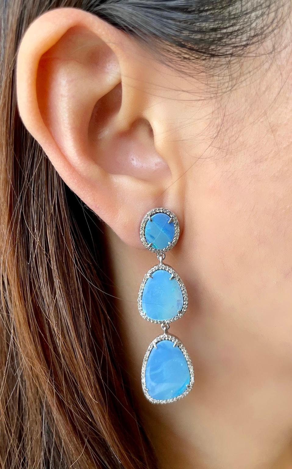 Ruchi New York Opal & Diamond Earrings 1
