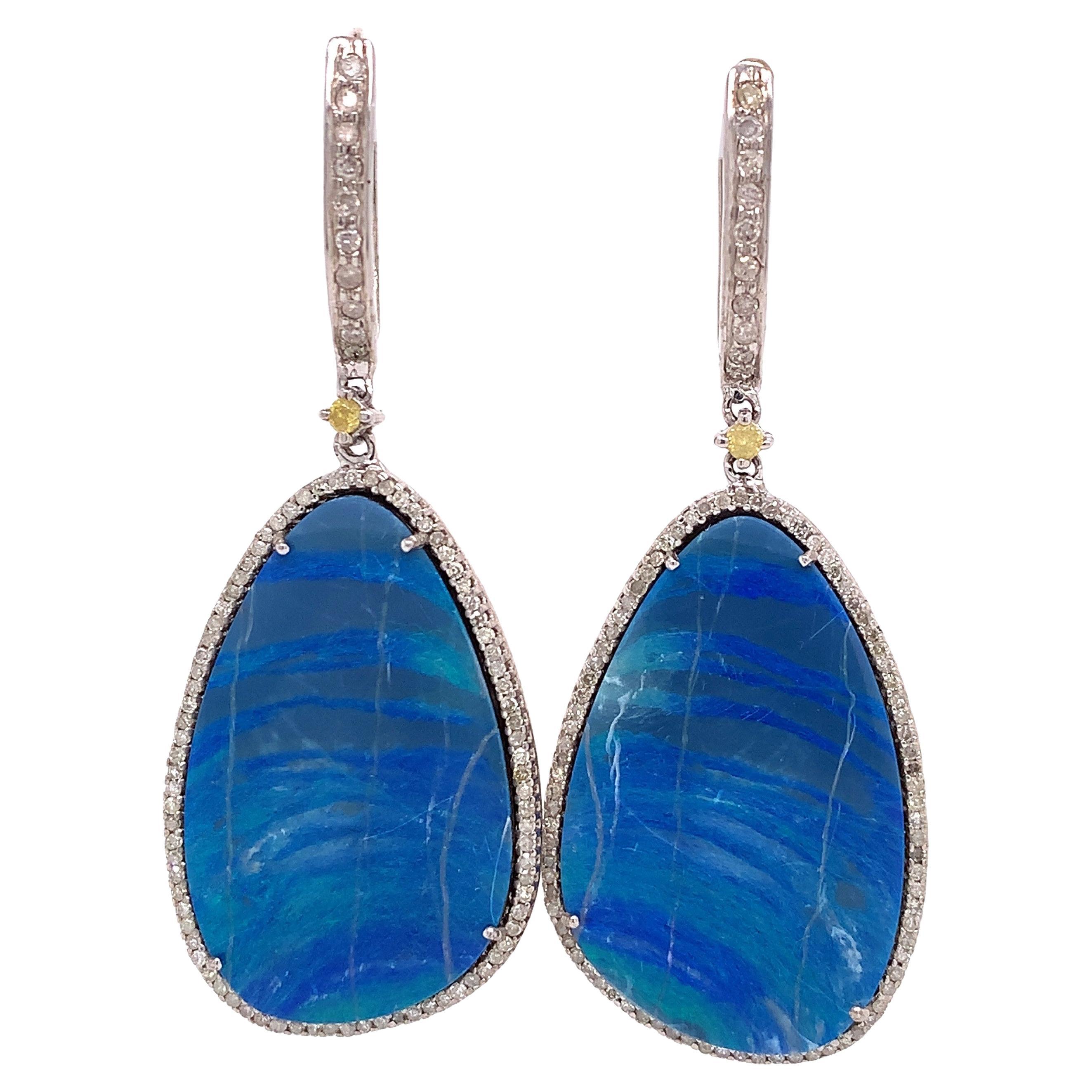 Boucles d'oreilles Ruchi New York en opale et diamants en vente