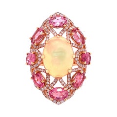 Ruchi New York Opal, Pink Tourmaline and Diamond Ring