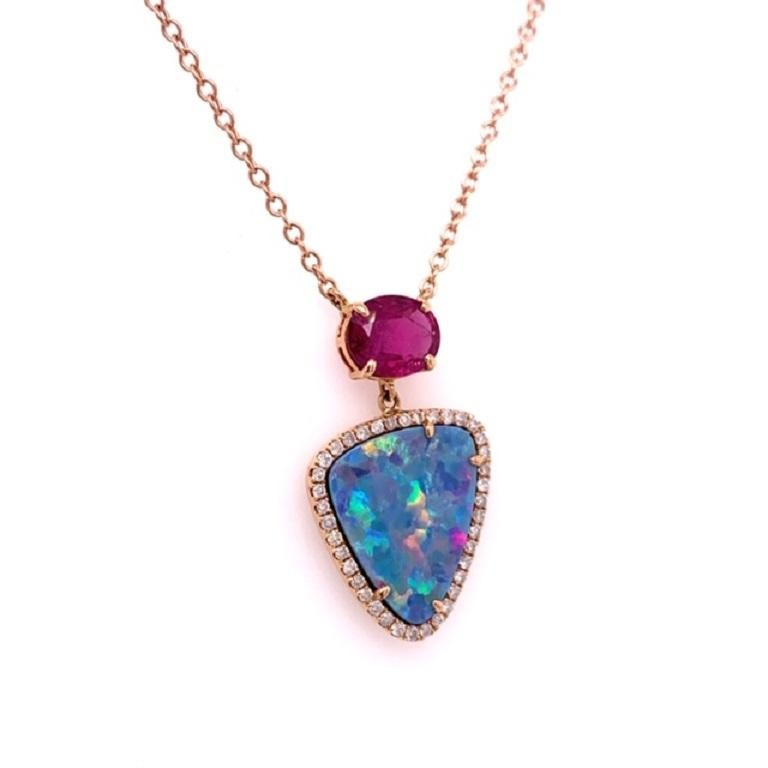 opal and ruby necklace