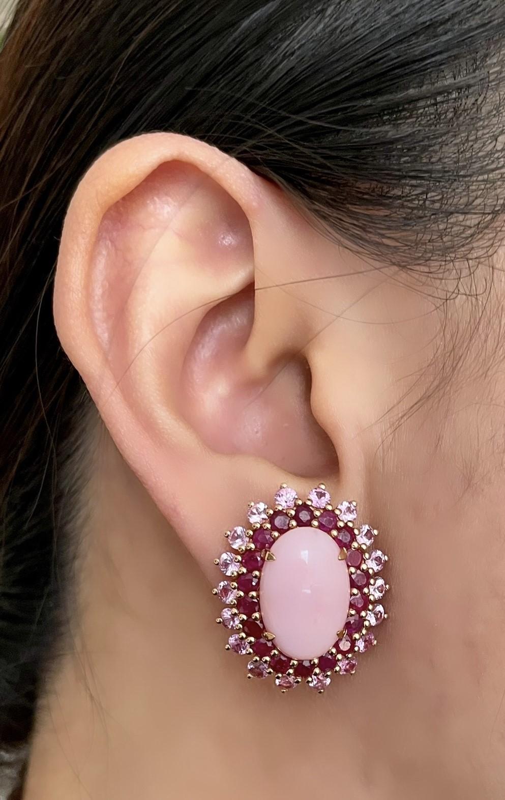 Women's Ruchi New York Opal, Ruby & Pink Sapphire Earring