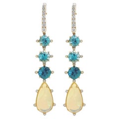 Ruchi New York Opal , Zircon and Diamond Earrings