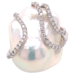 Ruchi New York Pearl and Diamond Ring