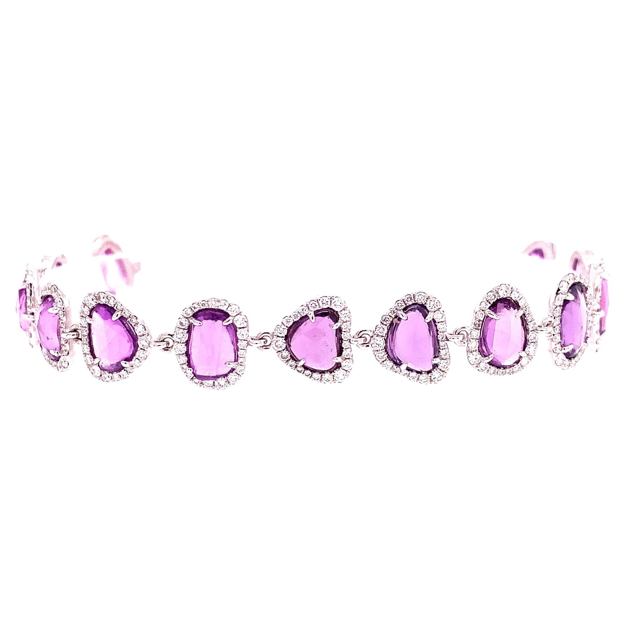 Pink Sapphire & Diamond Empress Bracelet main image 1