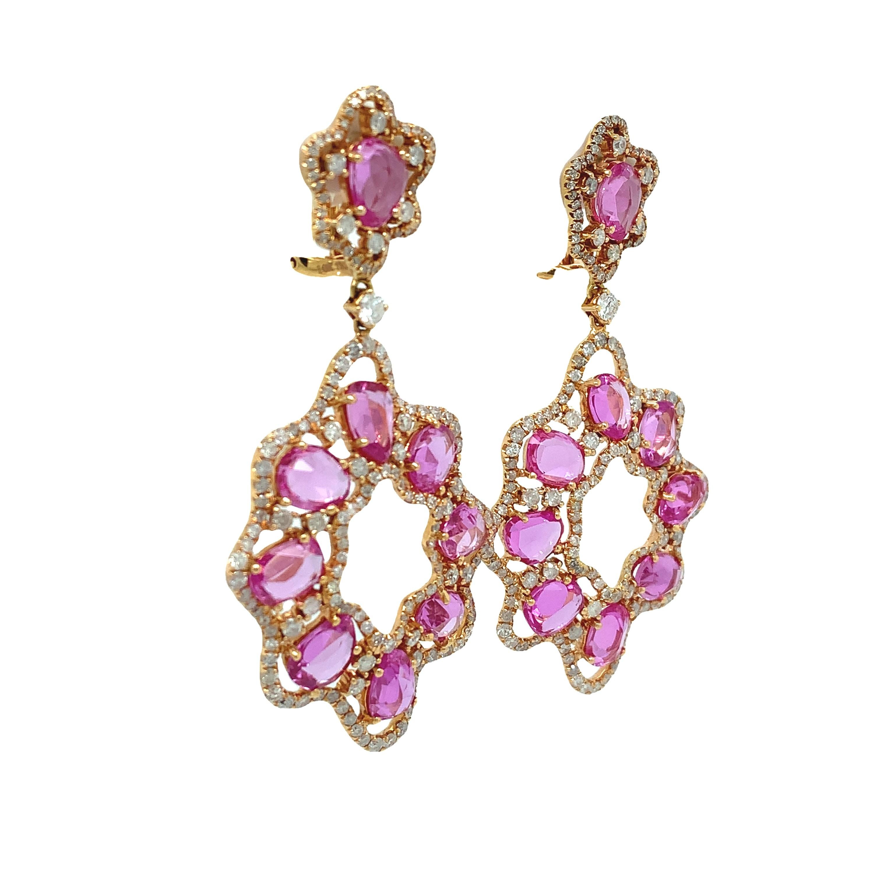 Ruchi New York Ohrringe mit rosa Saphiren und Diamanten Damen