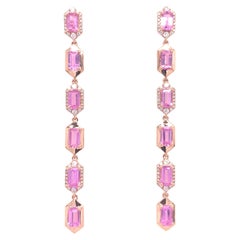 Ruchi New York Pink Sapphire Diamond Earrings