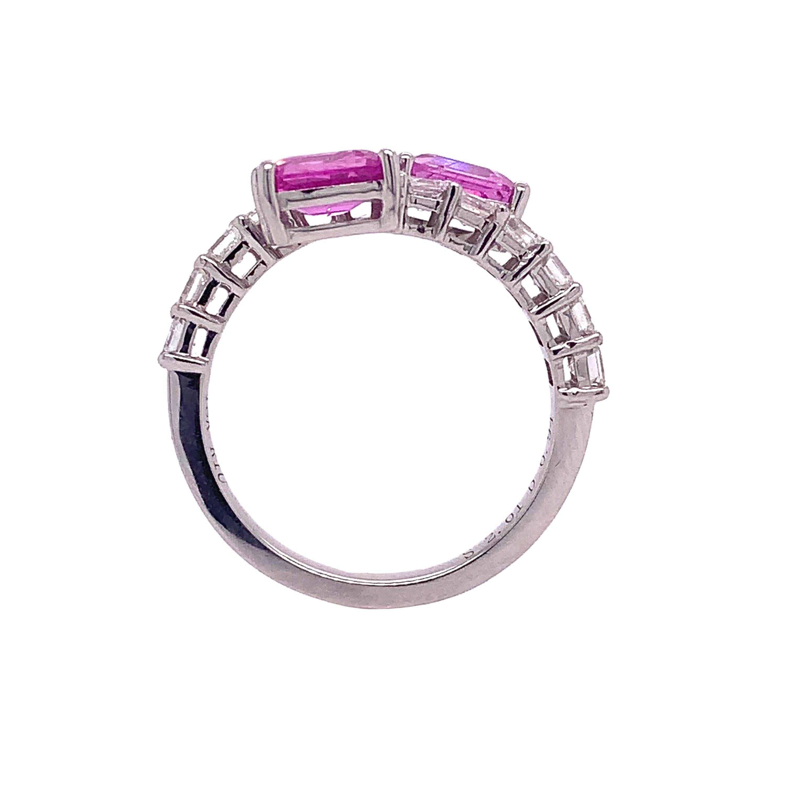 Contemporary Ruchi New York Pink Sapphire & Diamond Ring