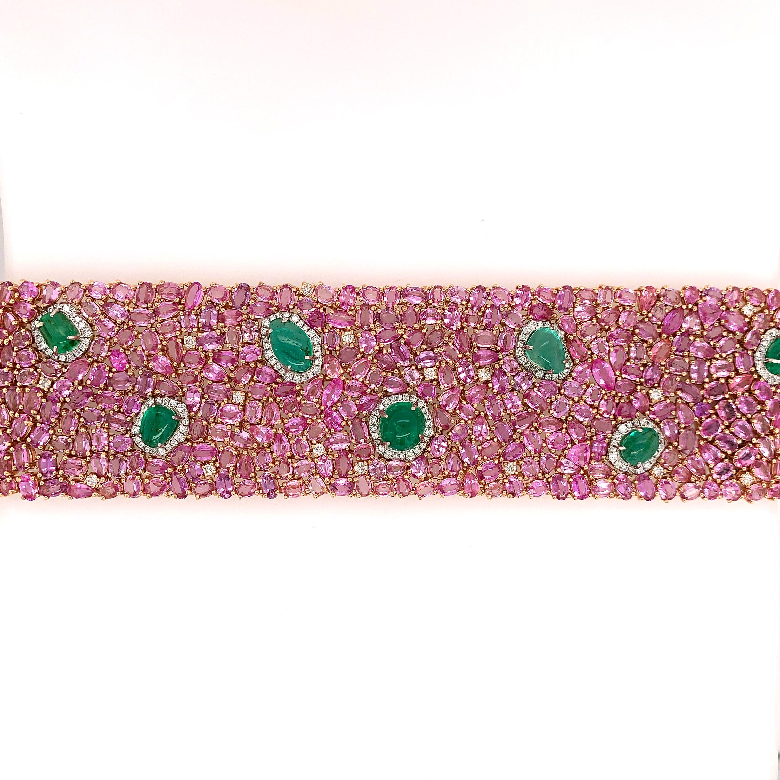 pink emerald bracelet