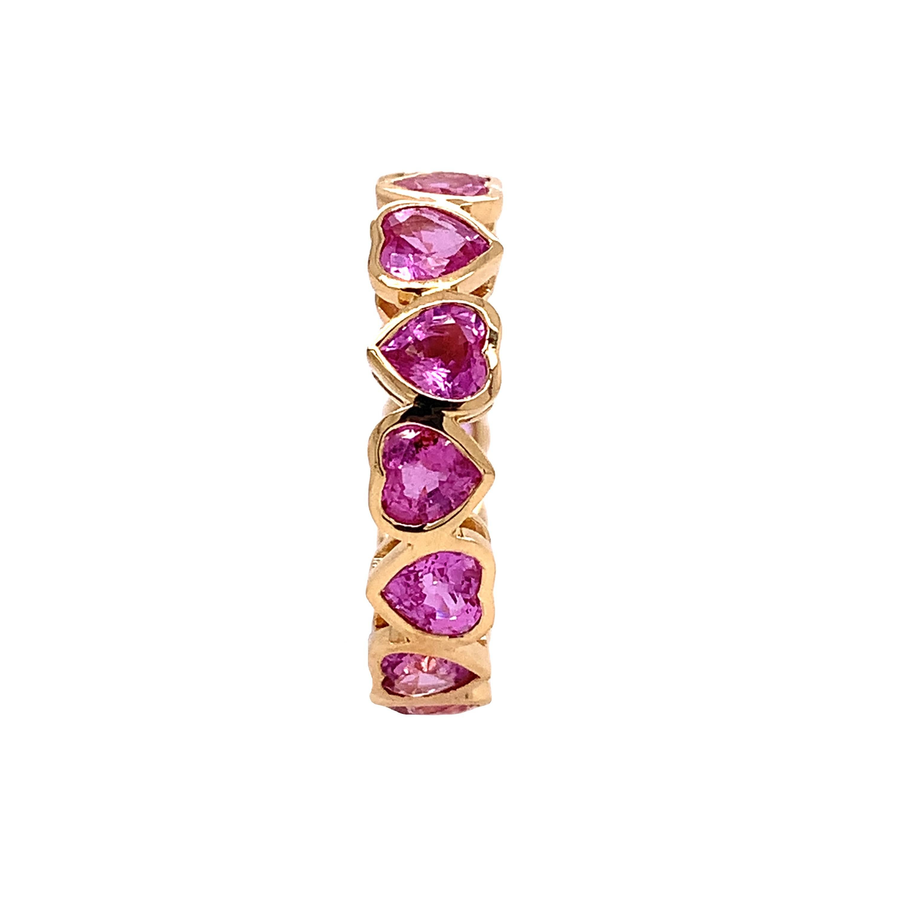 18K Yellow Gold
Pink Sapphire: 4.13ct total weight.