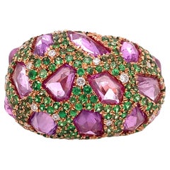 Ruchi New York Pink Sapphire & Tsavorite Ring