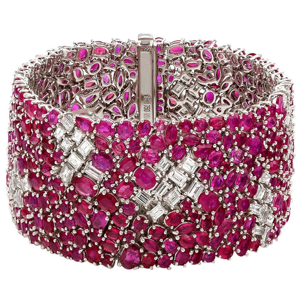 Ruby cuff bracelet Clearance